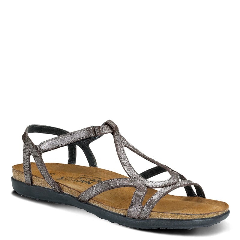 NAOT Women's Dorith Gladiator Sandal, Silver Threads Leather, 39 EU (8-8.5 B(M) US Women)